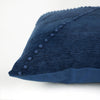 Hand-Woven Blue Boho Moroccan Decorative Throw Pillow - 17" x 17.5"